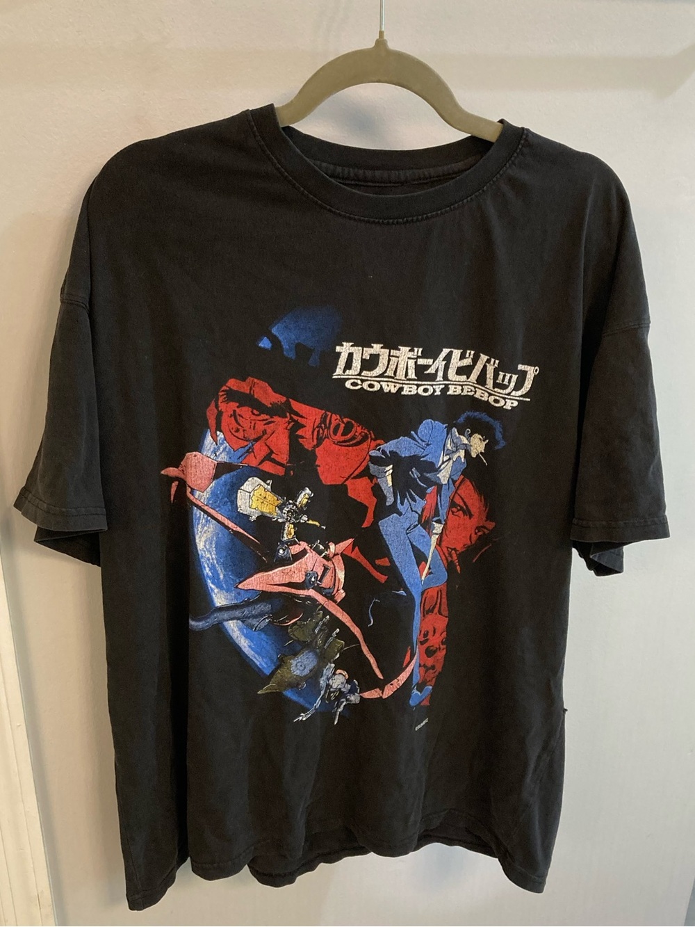 Cowboy Bebop Anime Goat Crew Black Short Sleeve T-shirt Size L